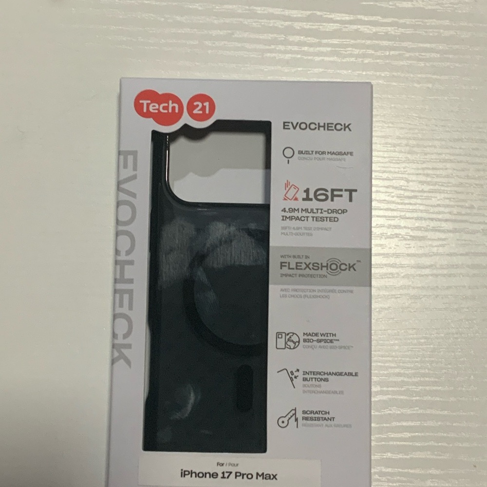 Tech21 EvoCheck iPhone 17 Pro Max Case - Dark Gray